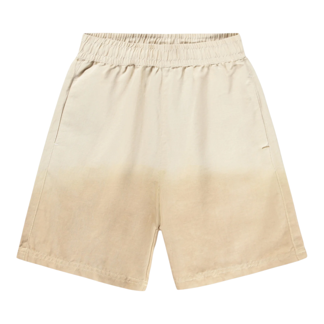 Boys Desert Sand Linen Blend Shirt &amp; Shorts Set