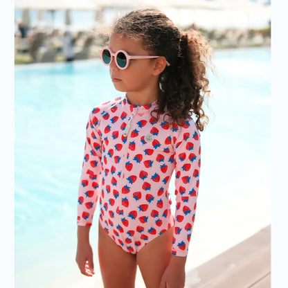 Kids Flexible Round Sunglasses - Pink BADAWII SWIMWEAR