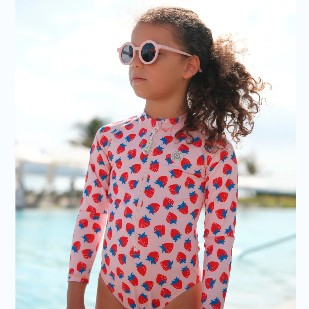 Kids Flexible Round Sunglasses - Pink