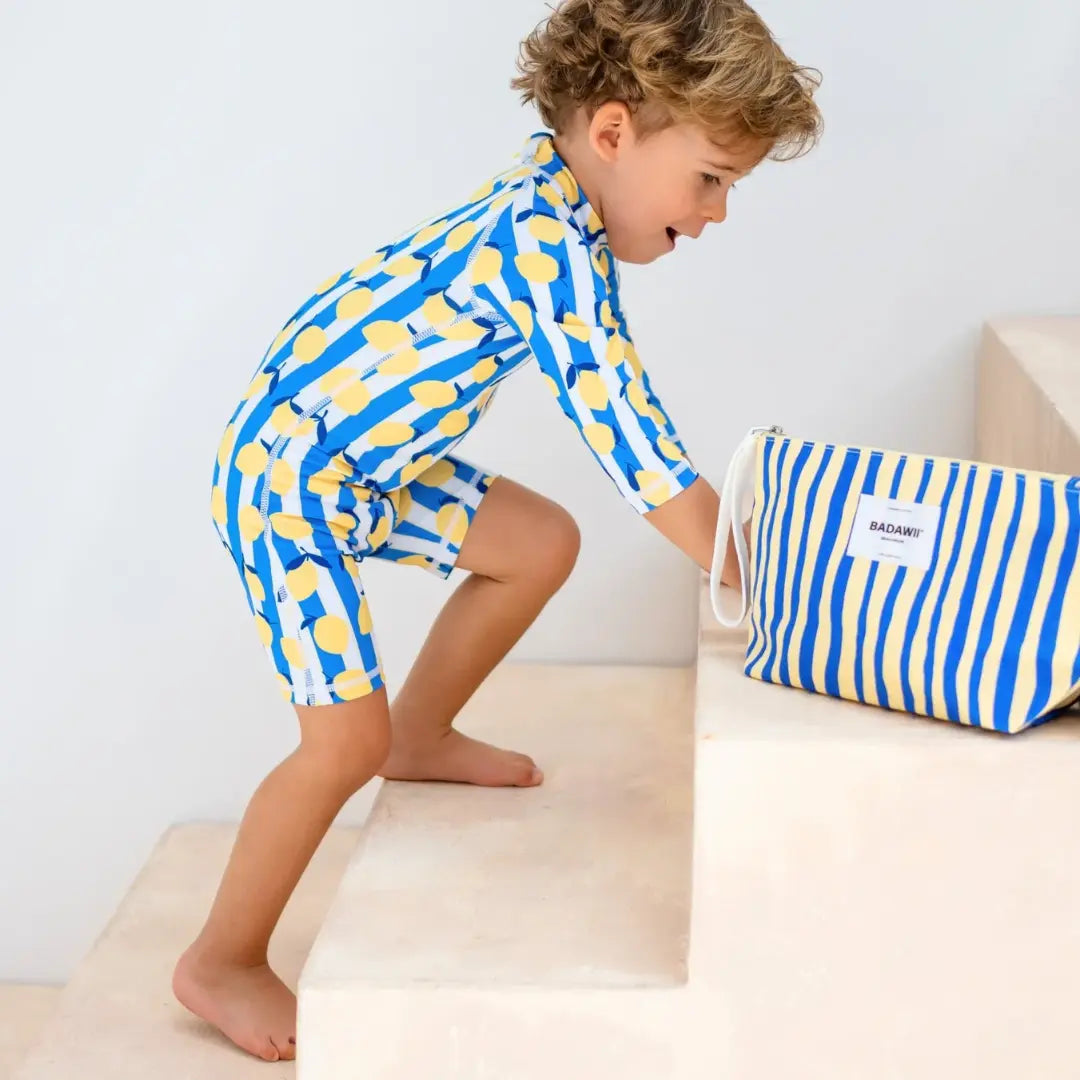 Baby UV Protection Swimsuit – Limoncello Stripes BADAWII SWIMWEAR