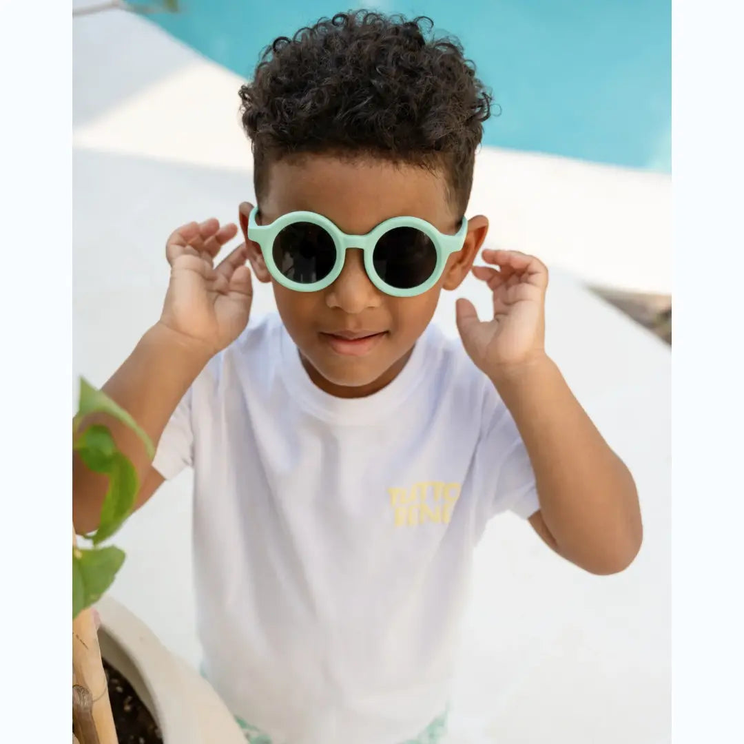 Kids Flexible Round Sunglasses - Green BADAWII SWIMWEAR