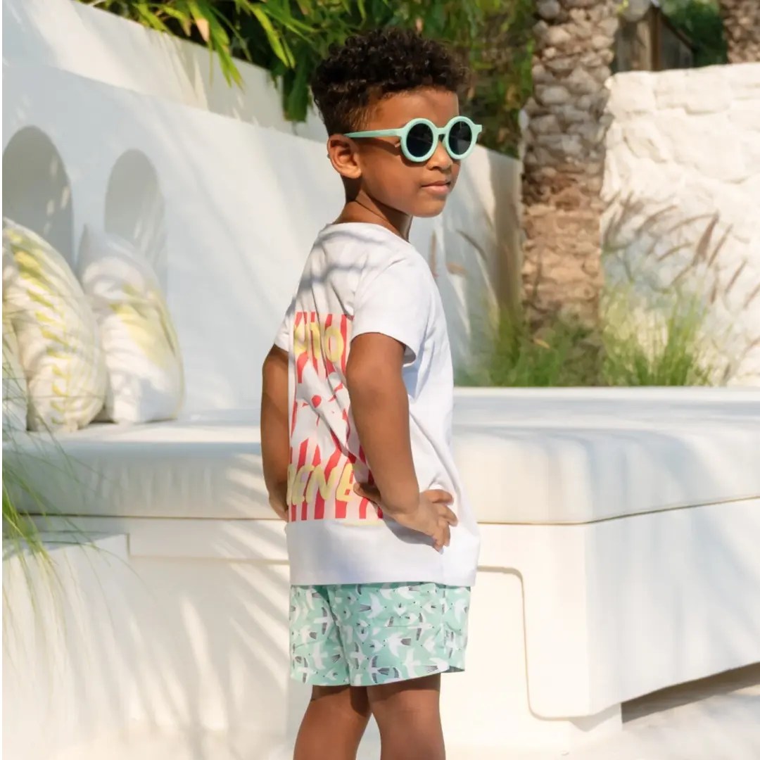 Kids Flexible Round Sunglasses - Green BADAWII SWIMWEAR