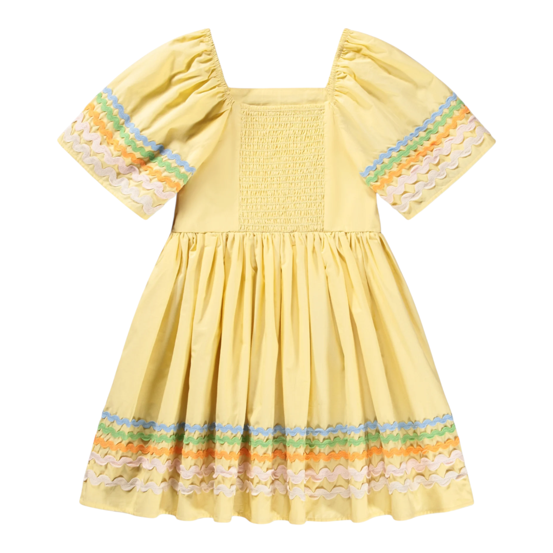 Girls Sunshine Wave Organic Cotton Dress