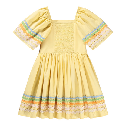 Girls Sunshine Wave Organic Cotton Dress