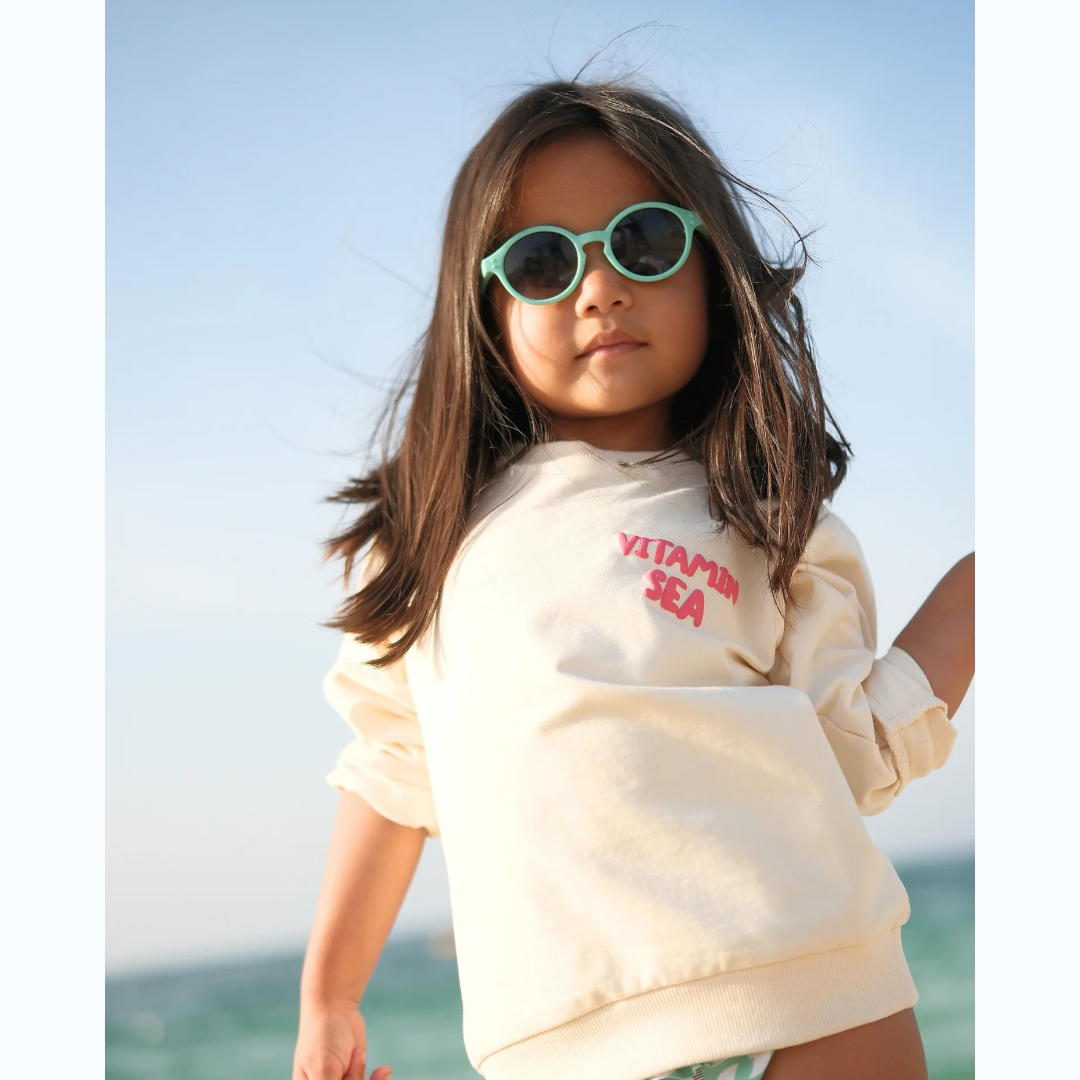 Kids Flexible Round Sunglasses - Light Green