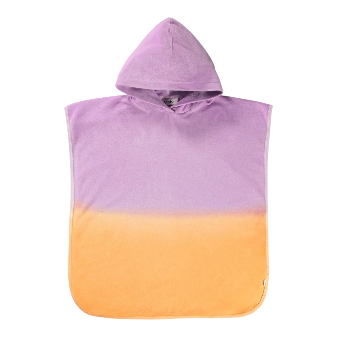 Girls Sunset Fade Hooded Beach Cover-Up Poncho