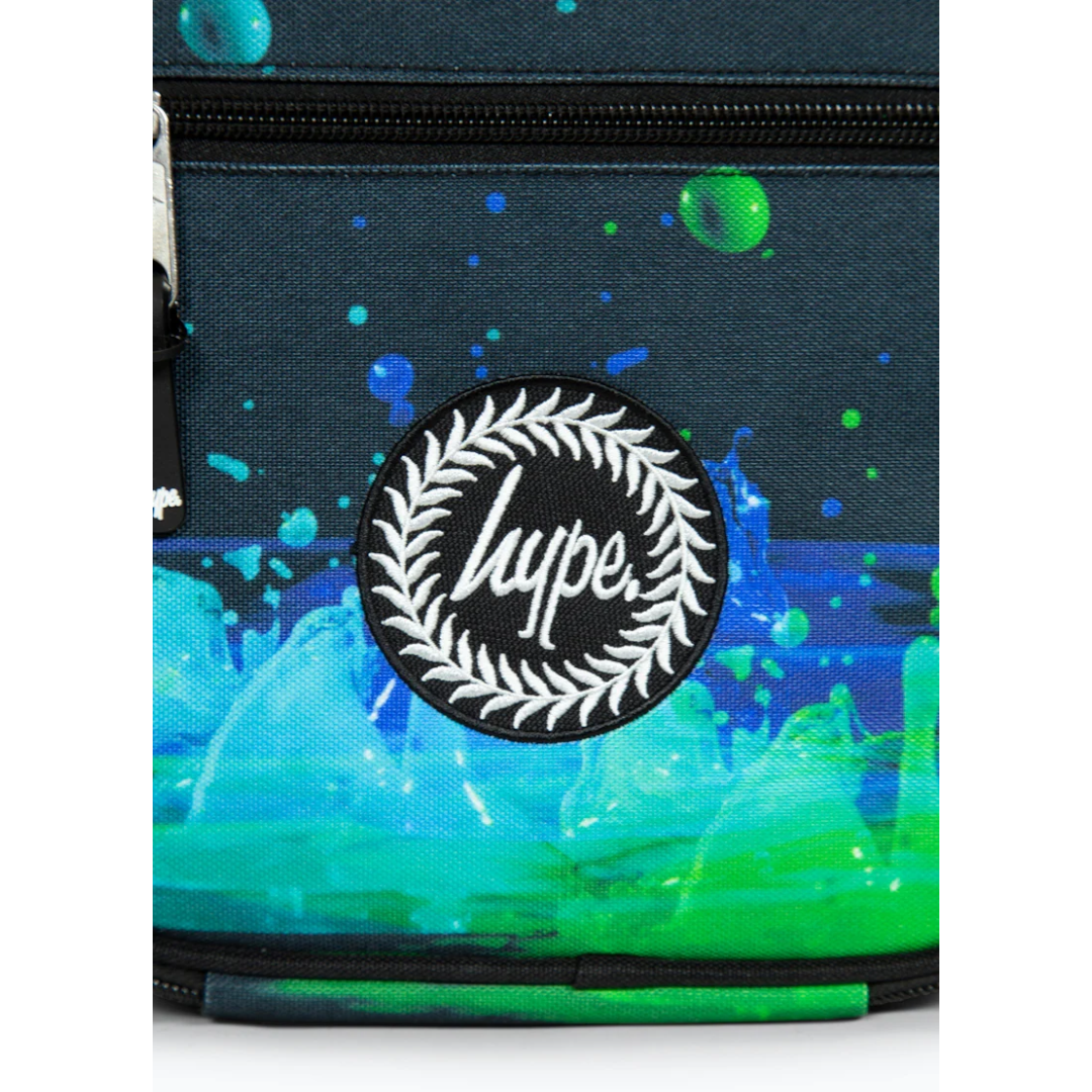 Black Insulated Lunch Bag with 3D Droplets