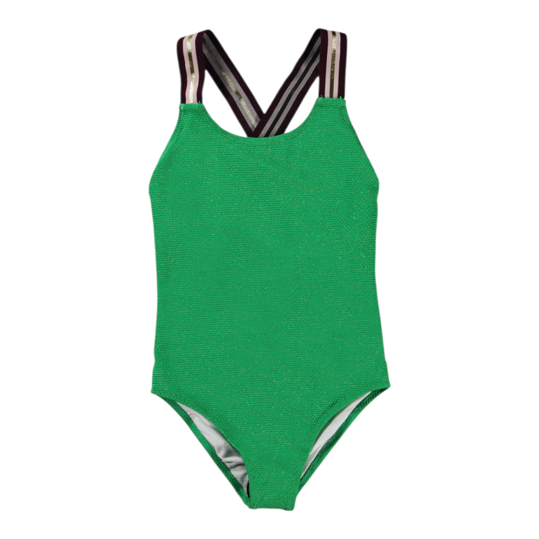 Girls Green Bee Swimsuit