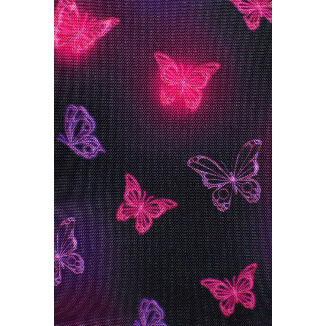 Pink &amp; Purple Glow Butterfly Insulated Lunch Bag