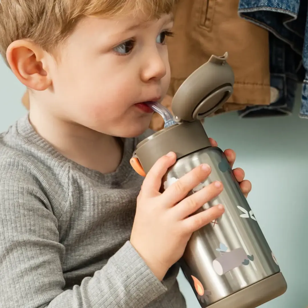 Insulated Straw Bottle Tiny Trails Sand 340ml DONE BY DEER