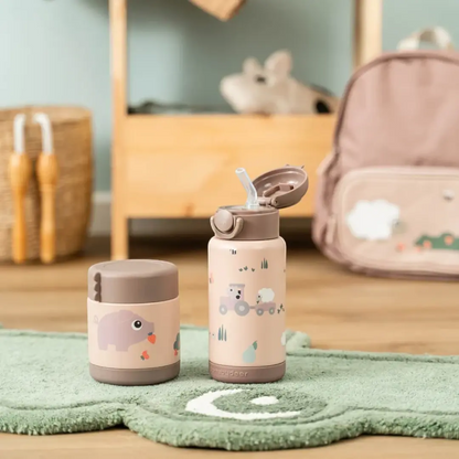 Insulated Straw Bottle Tiny Farm Powder 340ml DONE BY DEER