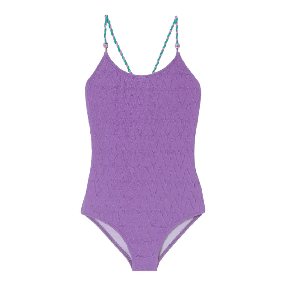 Lavender Chevron One-Piece Swimsuit Lison Paris