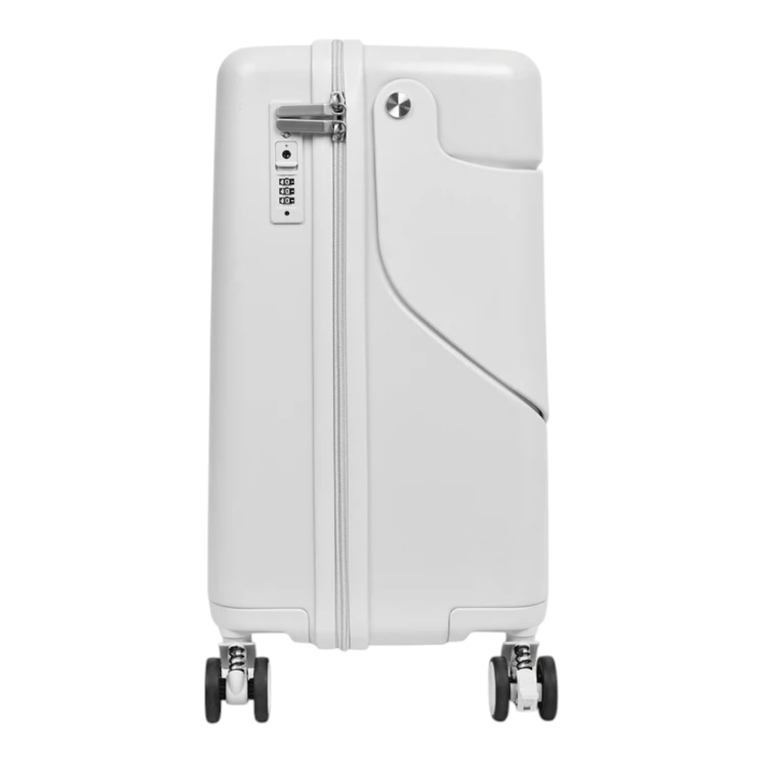 KarryOn 20&quot; Ride-On Luggage with Kids Seat - White