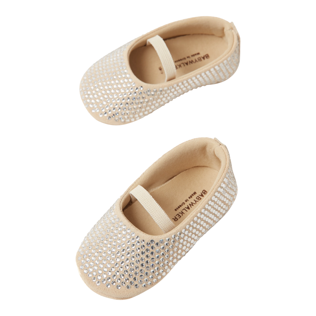 Babywalker Beige Swarovski Crystals Baby Ballerina