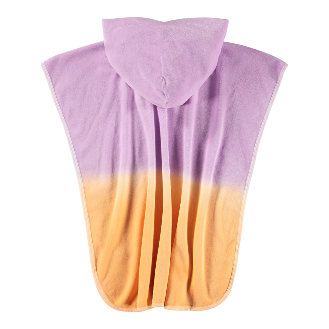 Girls Sunset Fade Hooded Beach Cover-Up Poncho
