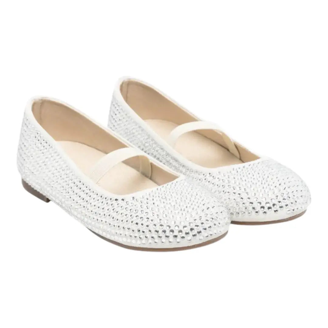 Babywalker Ivory Swarovski Crystal Ballet Flats BABYWALKER