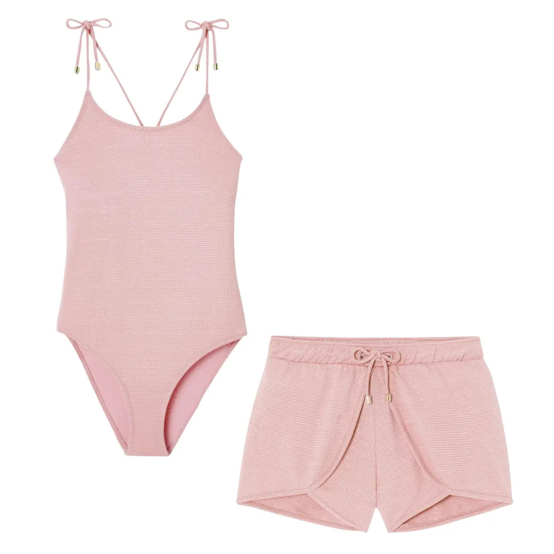 Light Pink Bahamas Swimsuit &amp; Shorts