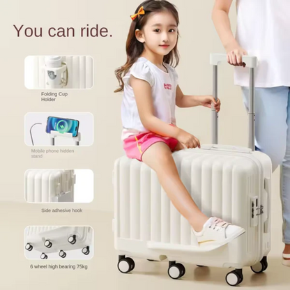 Fourone Kids 17&quot; Underseat Cabin Luggage - White