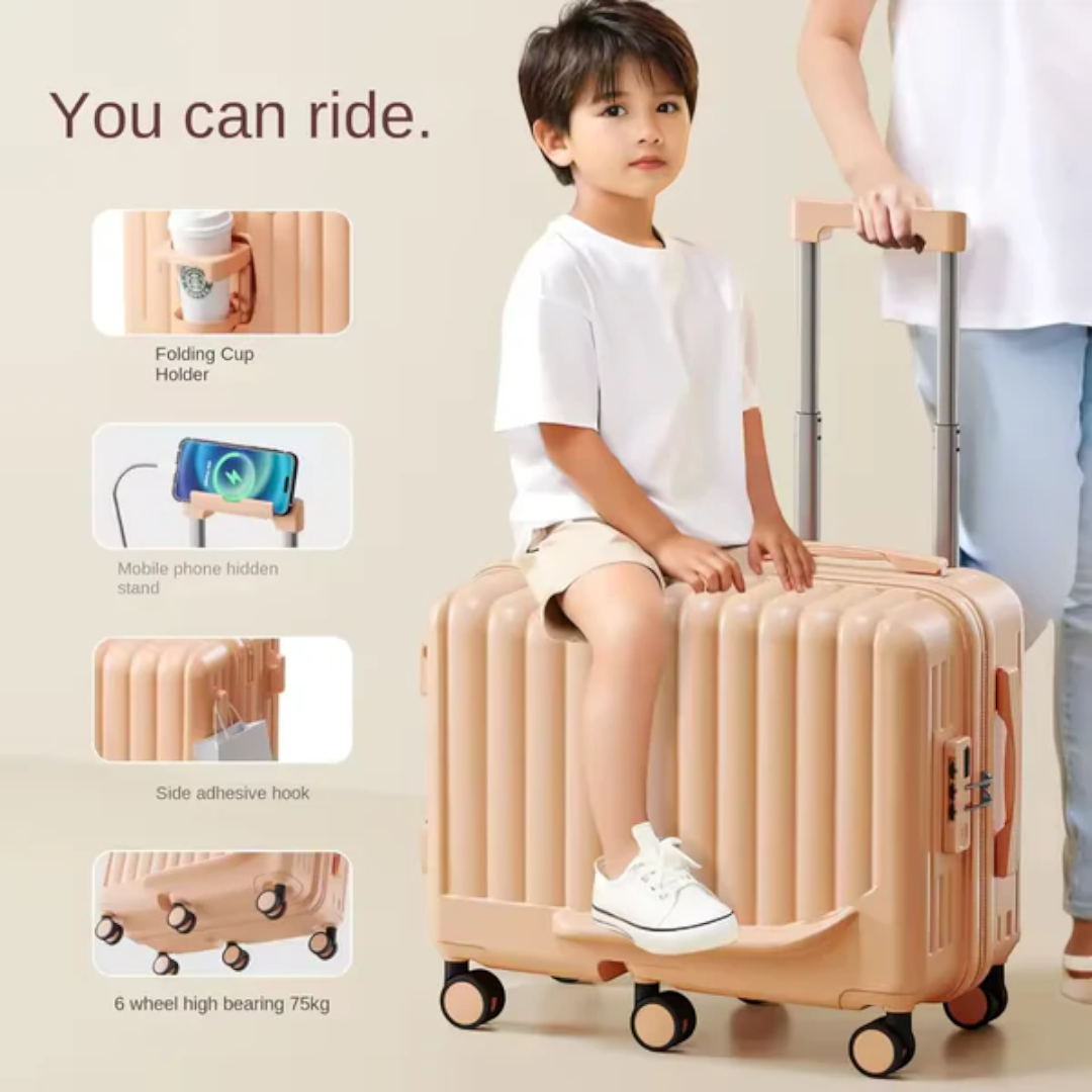 Fourone Kids 17&quot; Underseat Cabin Luggage - Pink