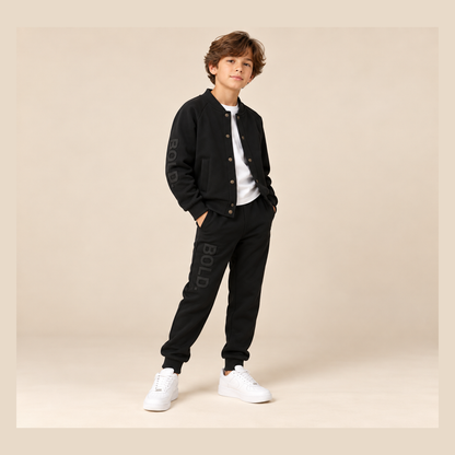 Kids Bomberjack Ultra Black - 12Y boy lookbook pose 1