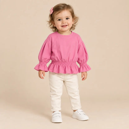 Karlie sweater chateau pink - 1Y girl lookbook pose 1
