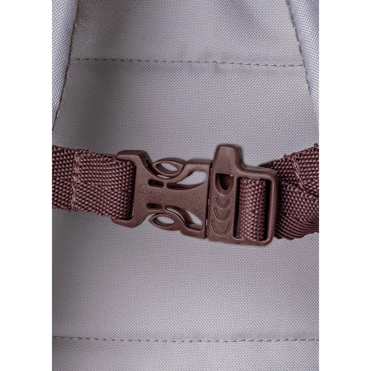 Lil Bunnies - The Collective medium backpack brown plastic buckle and adjustable nylon strap detail