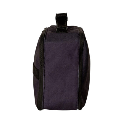 Lil Bunnies - The Collective insulated square lunch bag in black with a top handle and side view
