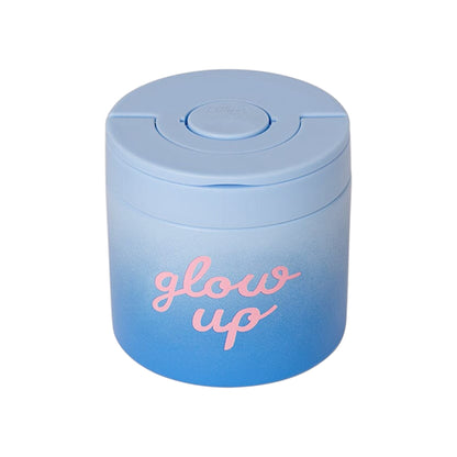 Lil Bunnies - The Collective insulated stainless steel 350ml food jar in blue ombre with pink glow up text