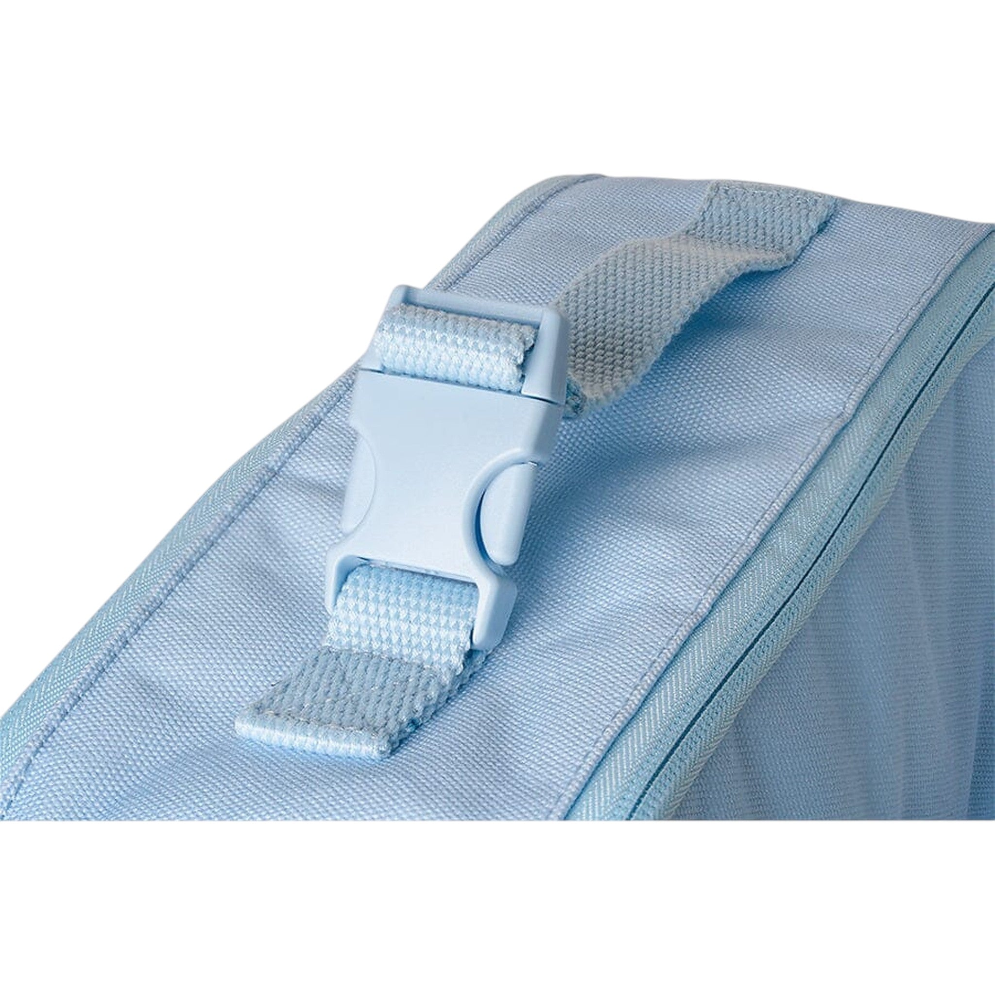Lil Bunnies - The Collective blue insulated square lunch bag featuring a durable plastic buckle strap closure