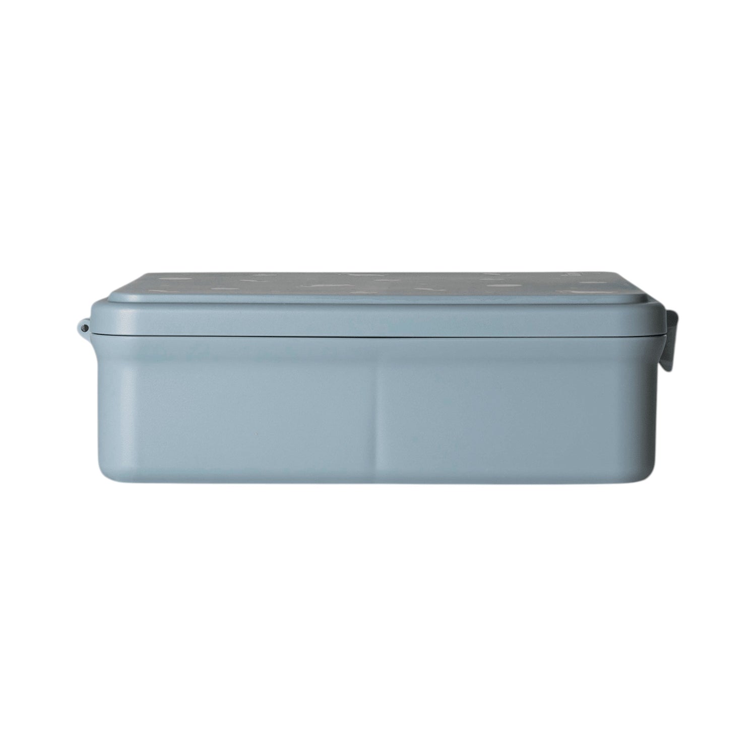 Lil Bunnies - The Collective dusty blue 4-compartment lunch box with spaceship pattern on lid