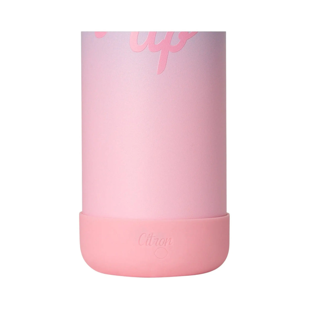 Lil Bunnies - The Collective 750ml water bottle in pink and blue gradient with a protective silicone base