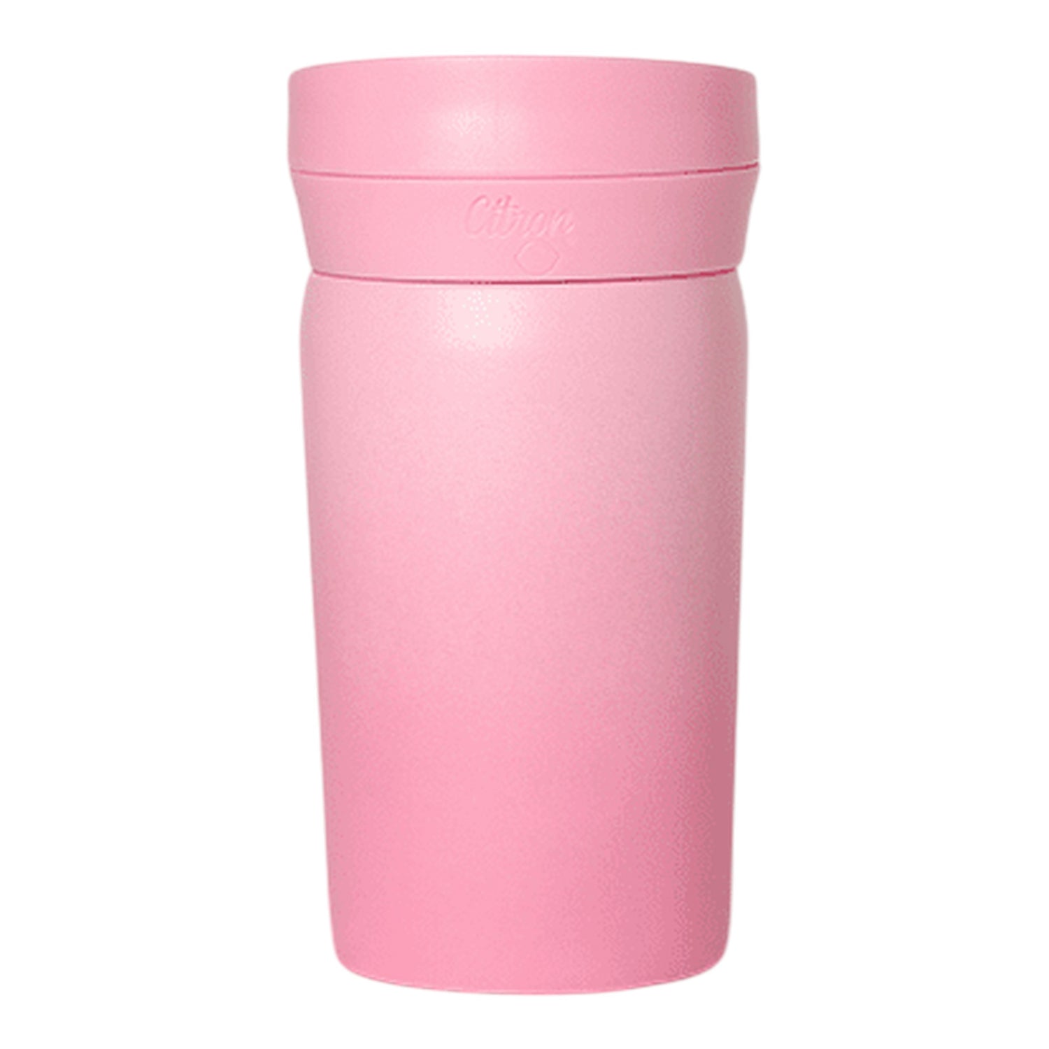 Lil Bunnies - The Collective 320ml Pink Glowup coffee mug with a sleek, minimalist design and matching lid.