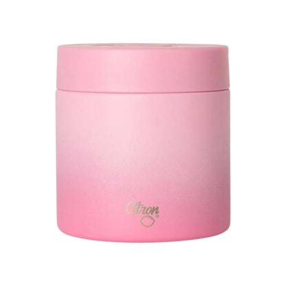 Lil Bunnies - The Collective 350ml insulated stainless steel food jar in a pink ombre glowup finish