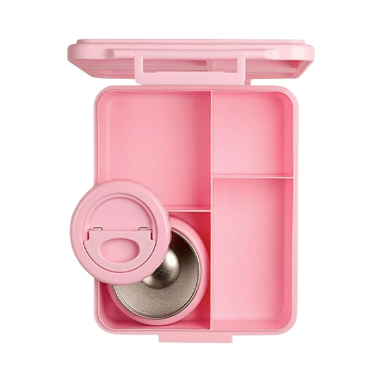 Lil Bunnies - The Collective pink grand lunchbox with three compartments and a circular insulated food jar insert