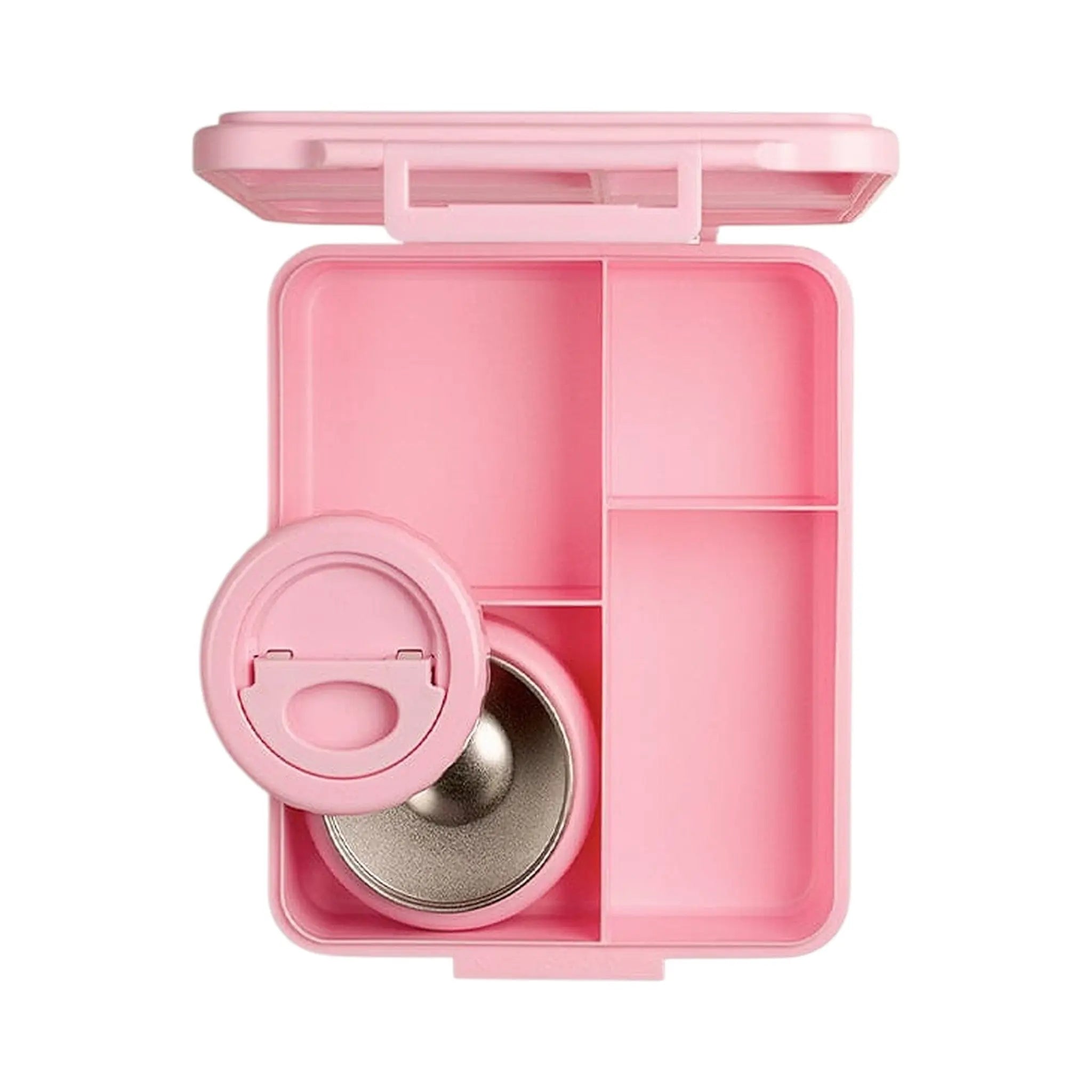 Lil Bunnies - The Collective pink grand lunchbox with three compartments and a circular insulated food jar insert