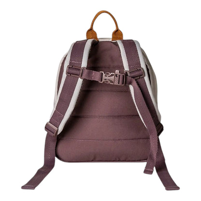 Lil Bunnies - The Collective mini backpack in plum with adjustable chest strap and tan top handle