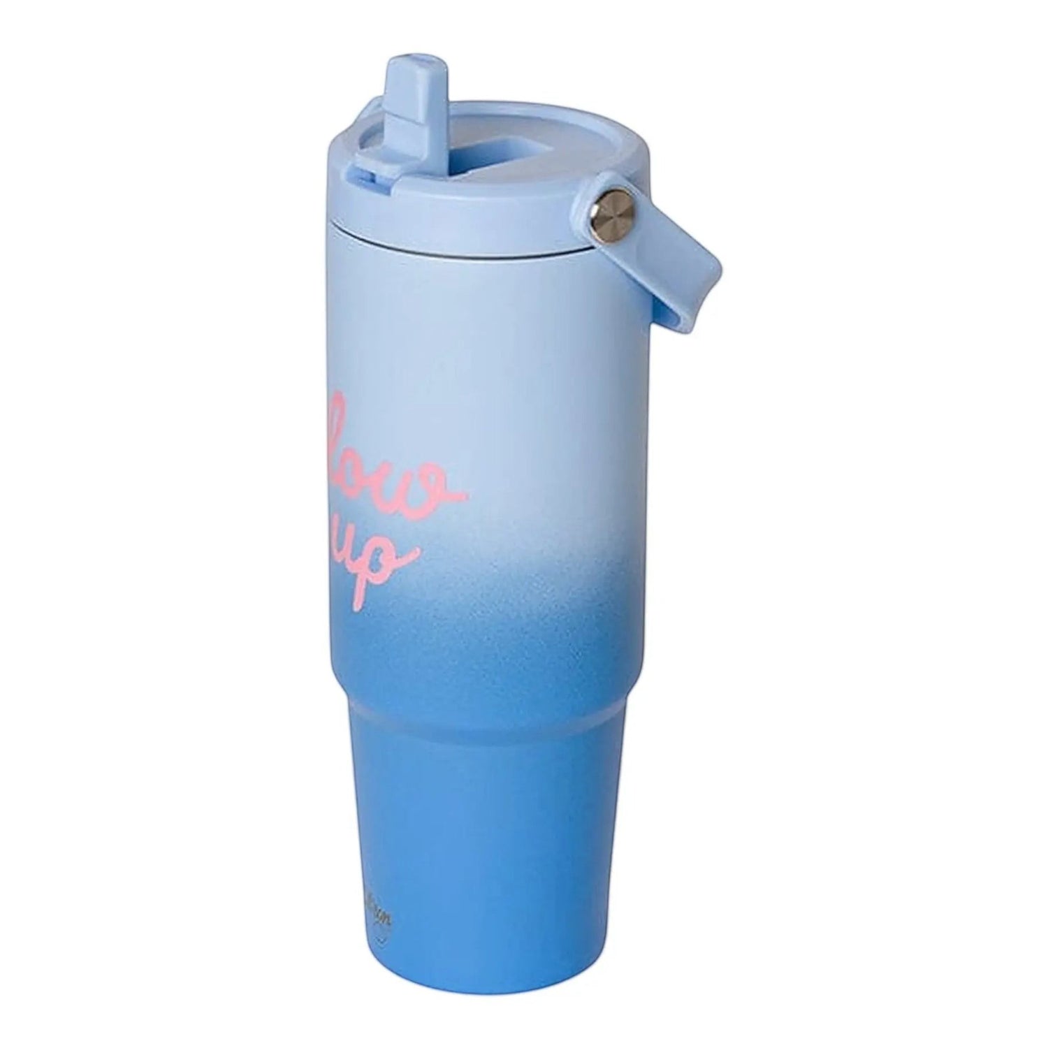 Lil Bunnies - The Collective 900ml insulated tumbler in a purple to blue ombre gradient with Glowup text