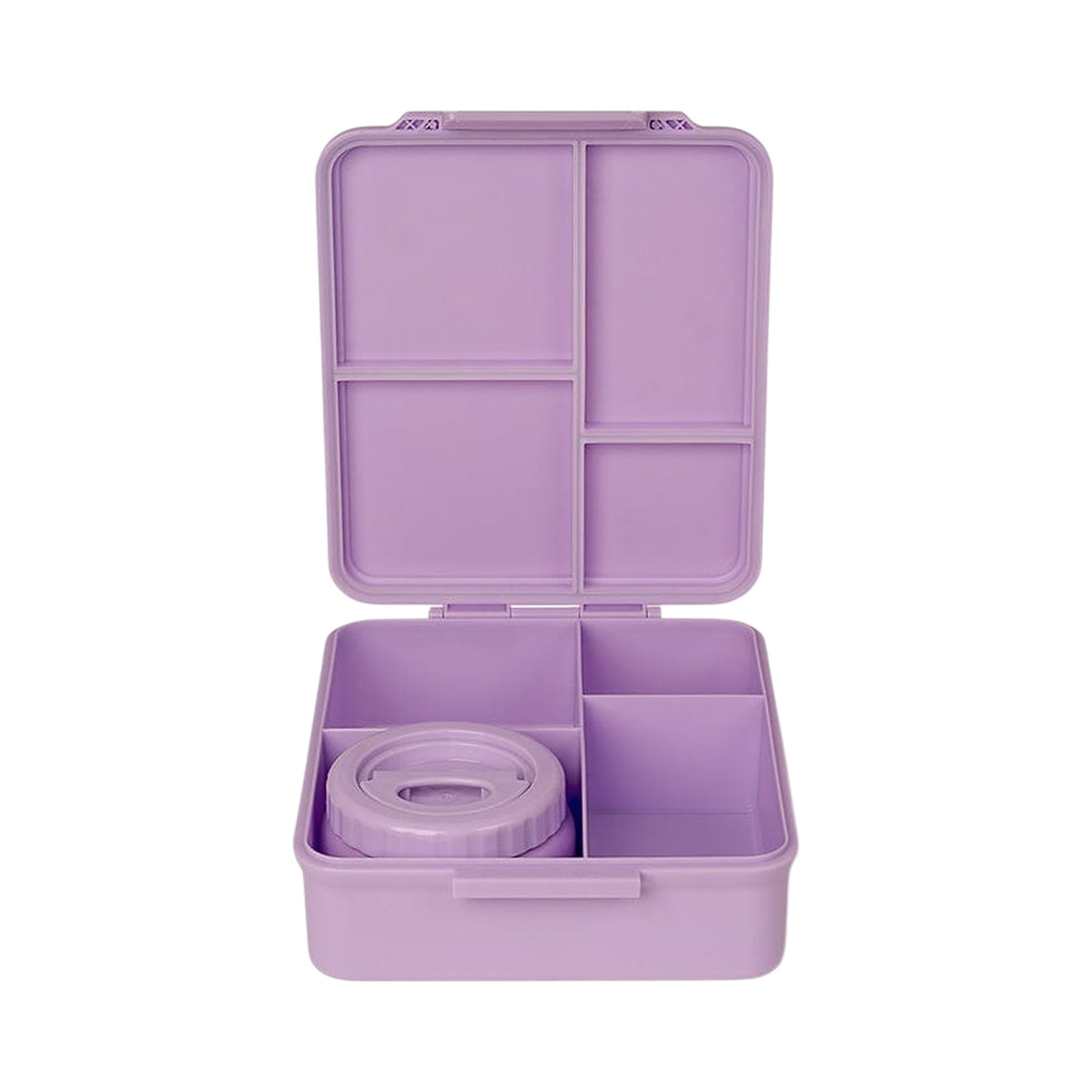 Lil Bunnies - The Collective purple mermaid lunchbox with four compartments and an integrated insulated food jar