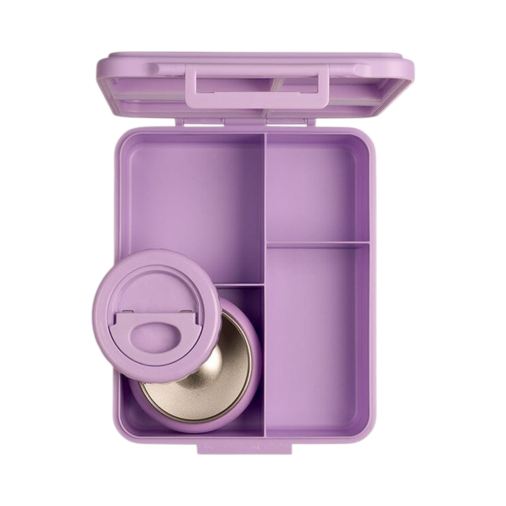 Lil Bunnies - The Collective purple grand lunchbox with a matching insulated food jar and three internal compartments.