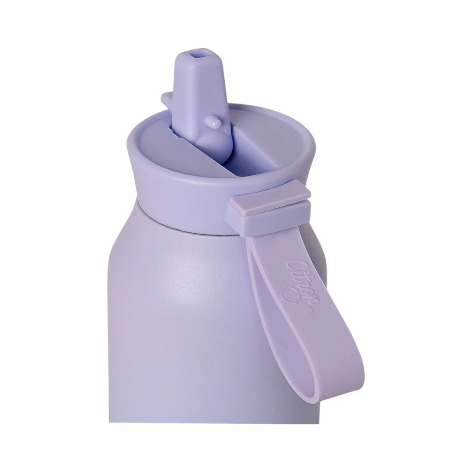 Lil Bunnies - The Collective 500ml purple blue glowup water bottle with a silicone straw lid and carry handle