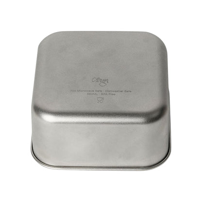 Lil Bunnies - The Collective stainless steel stackable lunchbox base in silver with engraved product details