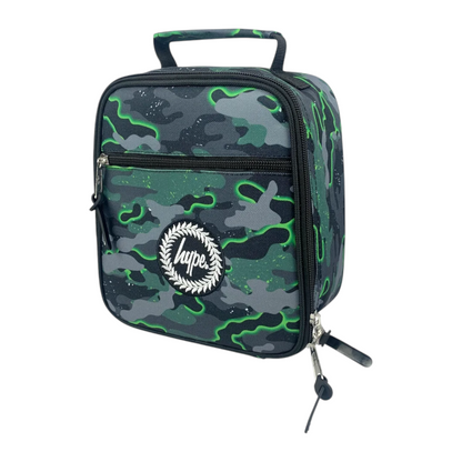 Insulated Green Glow Camouflage Lunch Bag