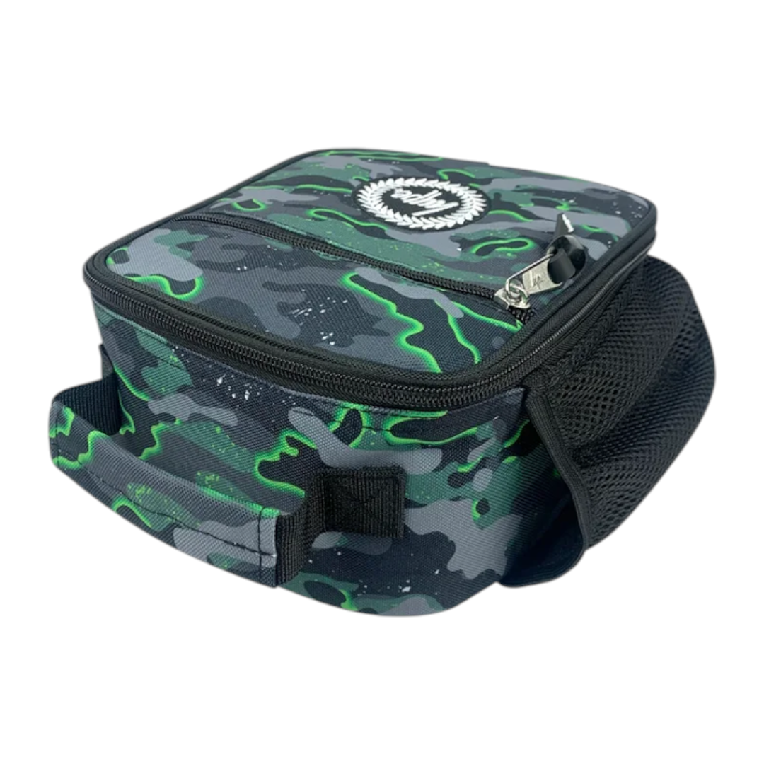 Insulated Green Glow Camouflage Lunch Bag