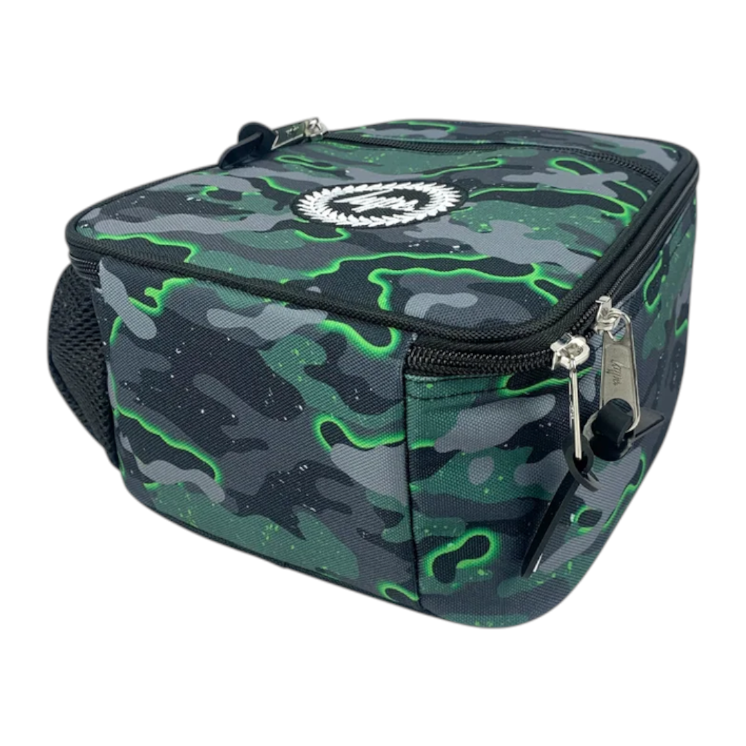 Insulated Green Glow Camouflage Lunch Bag