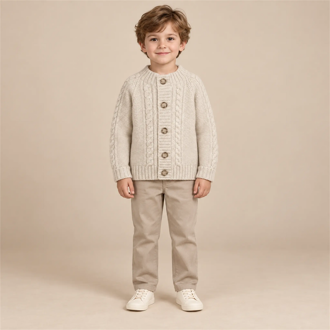 Oat Knitted Cardigan lookbook, size 5-6Y, image 1
