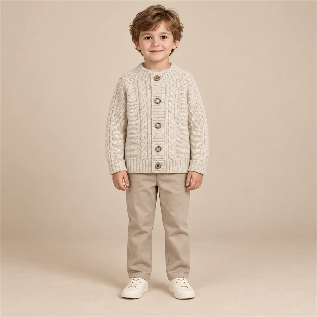 Oat Knitted Cardigan lookbook, size 5-6Y, image 1