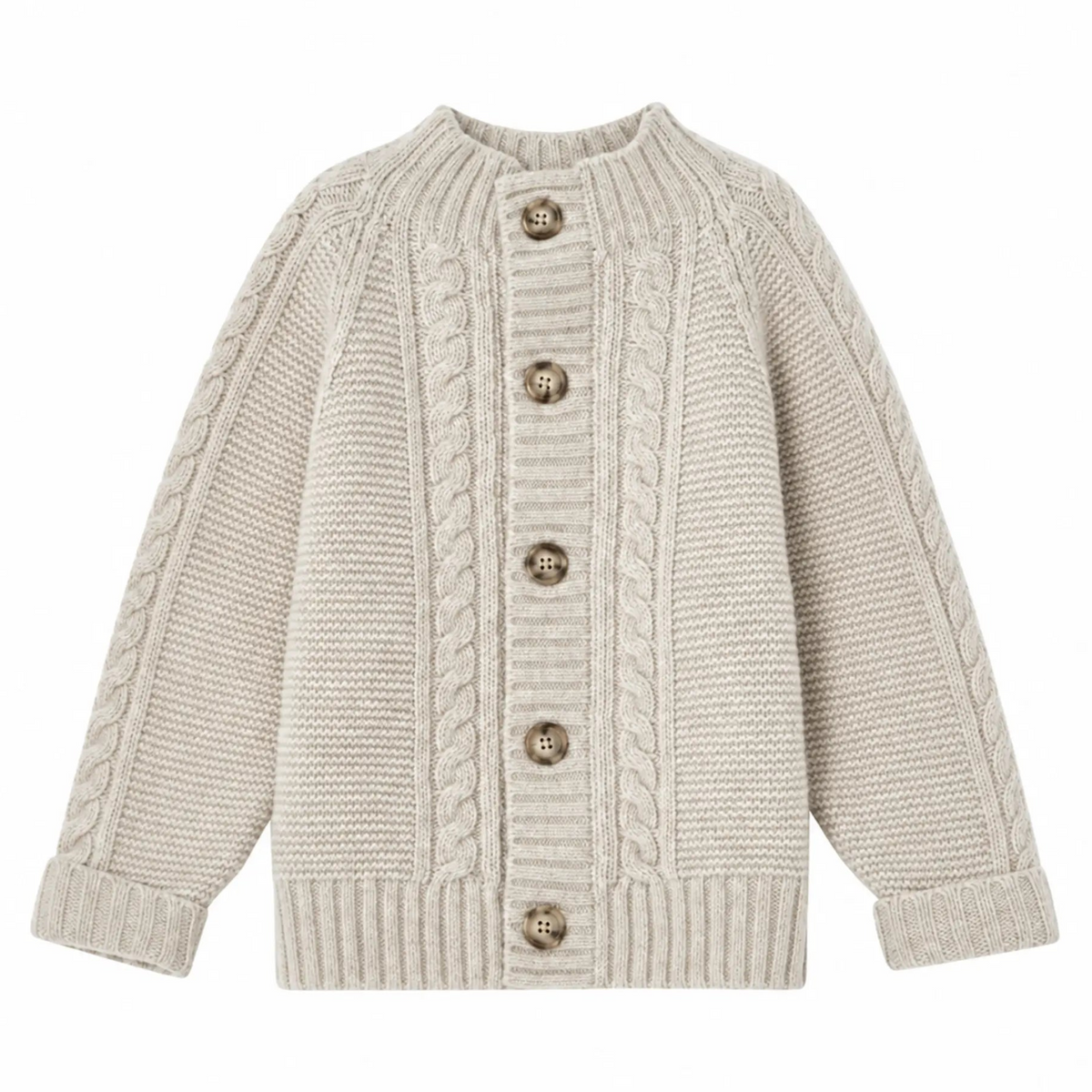 Oat Knitted Cardigan high-detail product image