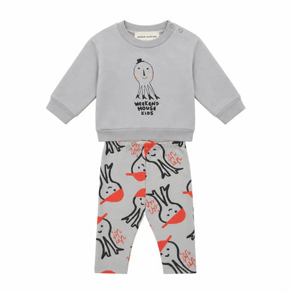 Octopus sweatshirt &amp; legging - Grey product image