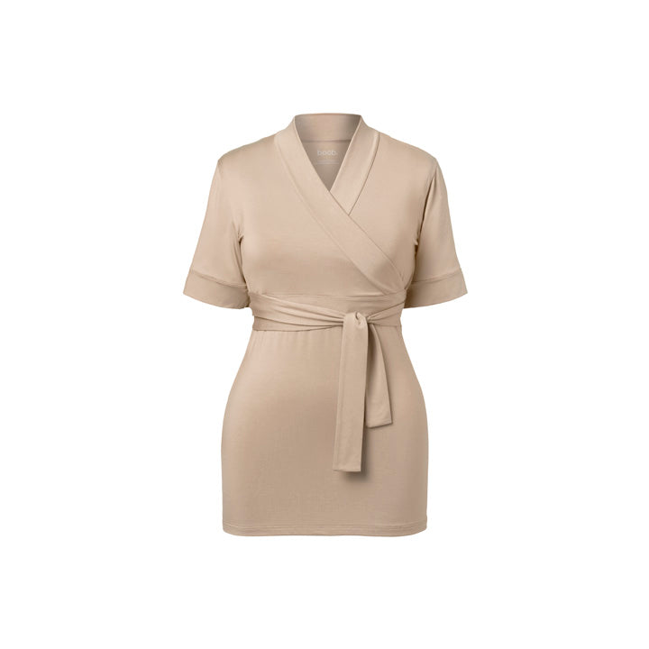 Lounge wrap top-Sand