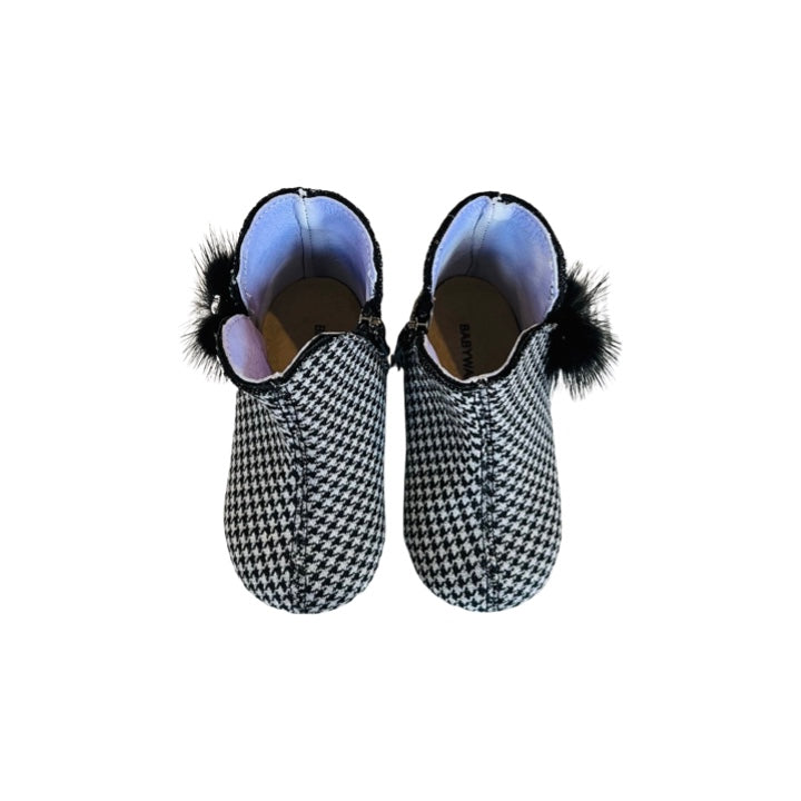 Pied De Poule Fabric Boots